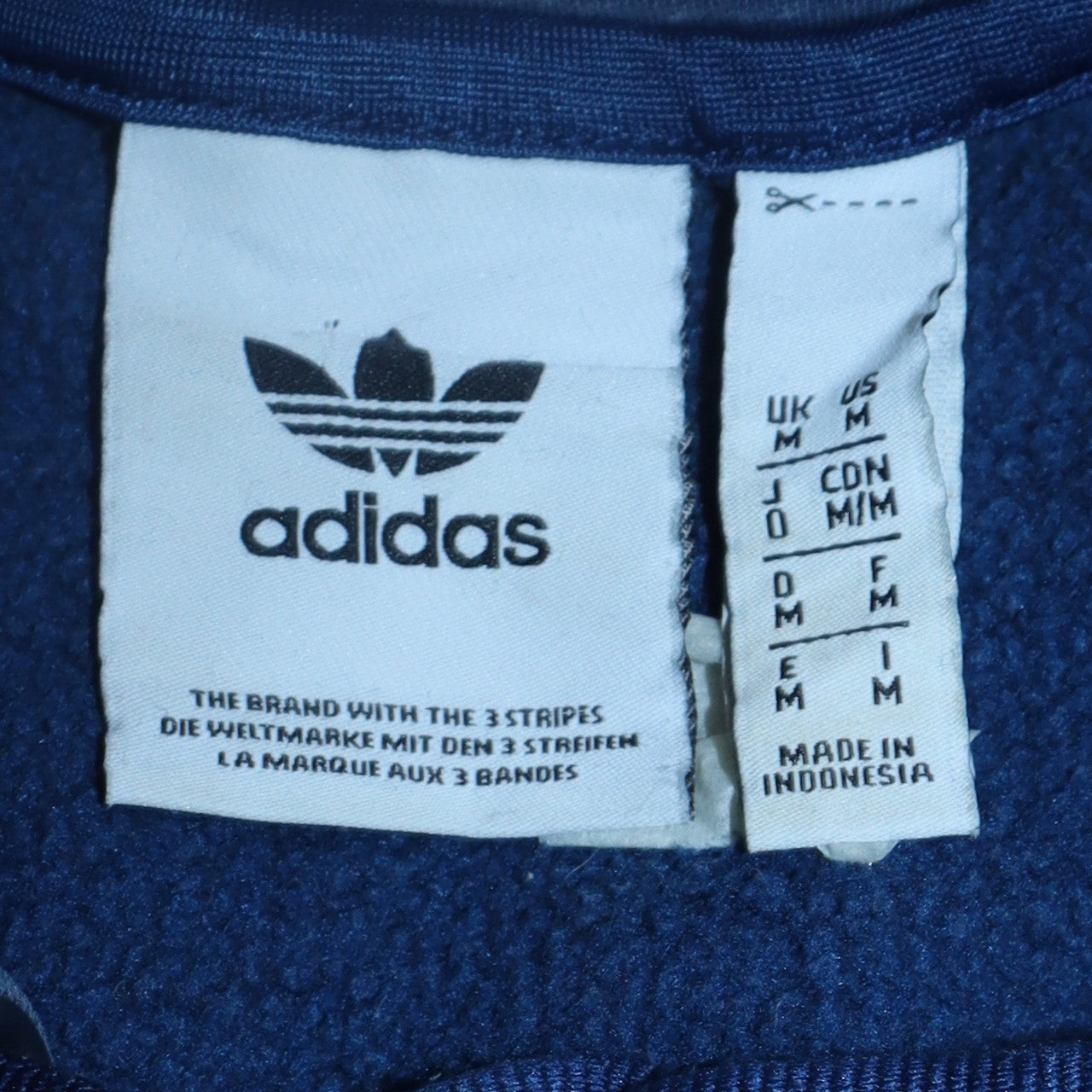 Mens UK Size M adidas Blue Pullover Hoodie