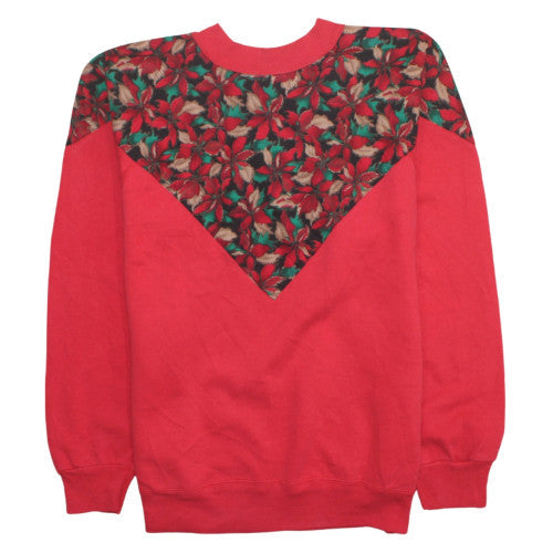Mens UK Size L Hanes Red Pullover Sweatshirt