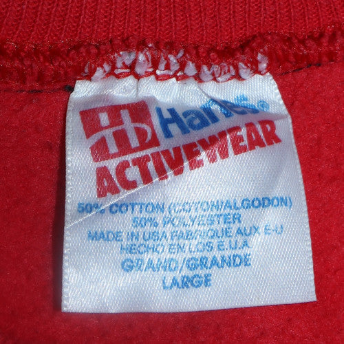 Mens UK Size L Hanes Red Pullover Sweatshirt