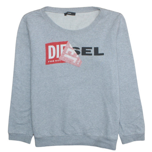 Mens UK Size M Diesel Grey Pullover Sweatshirt
