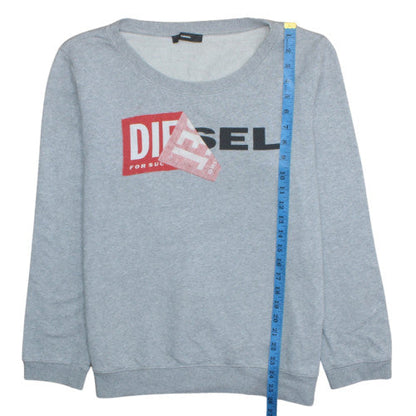 Mens UK Size M Diesel Grey Pullover Sweatshirt