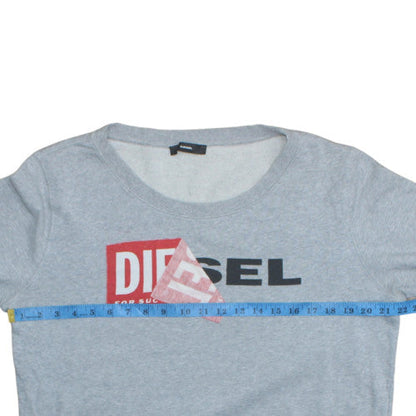 Mens UK Size M Diesel Grey Pullover Sweatshirt