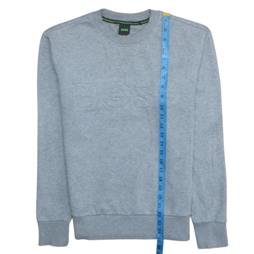 Mens UK Size M Boss Grey Pullover Sweatshirt