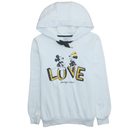 Womens UK Size L Disney White Pullover Hoodie