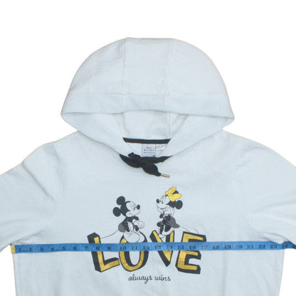 Womens UK Size L Disney White Pullover Hoodie