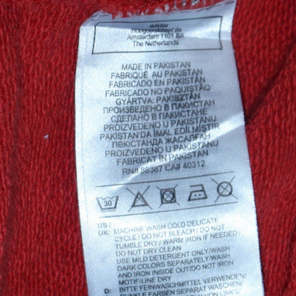 Mens UK Size M adidas Red Pullover Hoodie