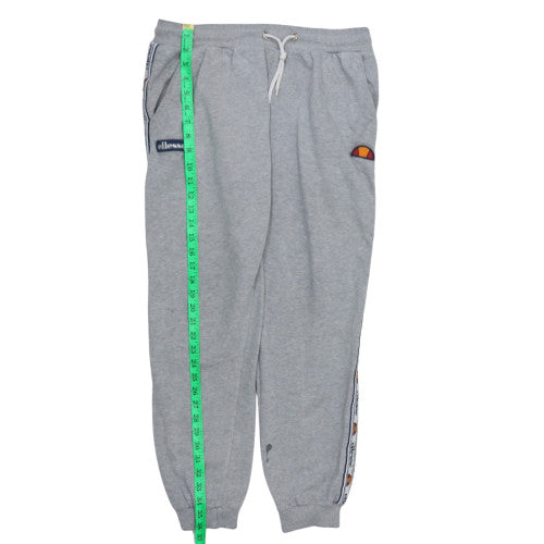Ellesse Womens Grey Jogger Sweatpants UK 12 Elastic Waist Taped Logo