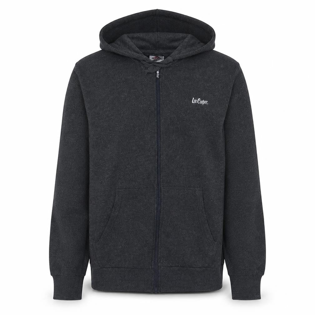 Mens UK Size M Lee Cooper Black Full Zip Hoodie