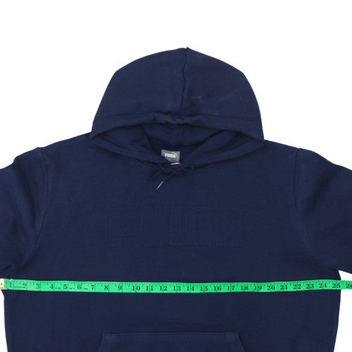 Mens UK Size L PUMA Blue Pullover Hoodie