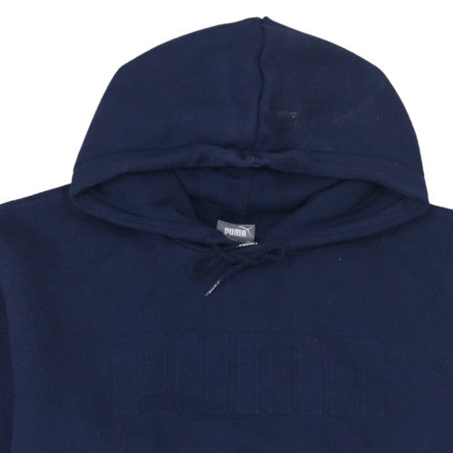 Mens UK Size L PUMA Blue Pullover Hoodie