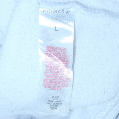 Mens UK Size L Primark White Pullover Hoodie