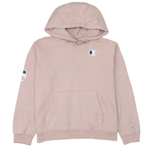 Womens UK Size M Champion Pink Pullover Hoodie