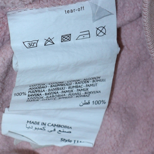 Womens UK Size M Champion Pink Pullover Hoodie