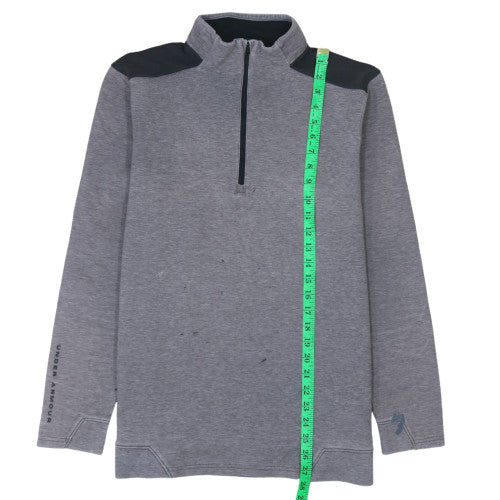 Mens UK Size M Under armour Grey 1/2 Zip Sweatshirt