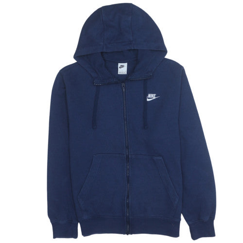 Mens UK Size S Nike Blue Full Zip Hoodie