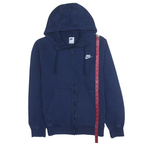 Mens UK Size S Nike Blue Full Zip Hoodie