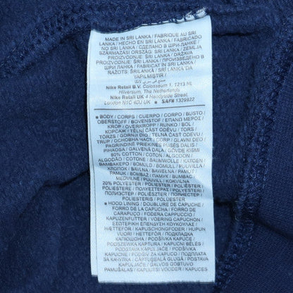 Mens UK Size S Nike Blue Full Zip Hoodie