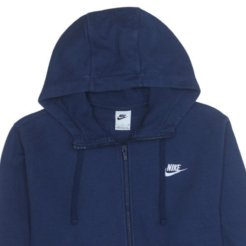 Mens UK Size S Nike Blue Full Zip Hoodie