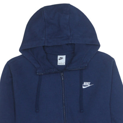 Mens UK Size S Nike Blue Full Zip Hoodie