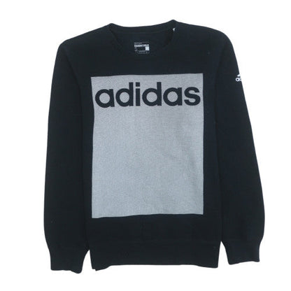 Mens UK Size S Adidas Black Pullover Sweatshirt