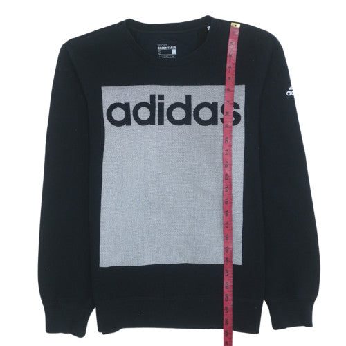 Mens UK Size S Adidas Black Pullover Sweatshirt