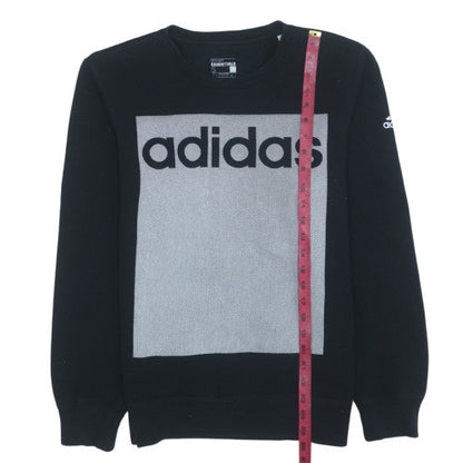 Mens UK Size S Adidas Black Pullover Sweatshirt