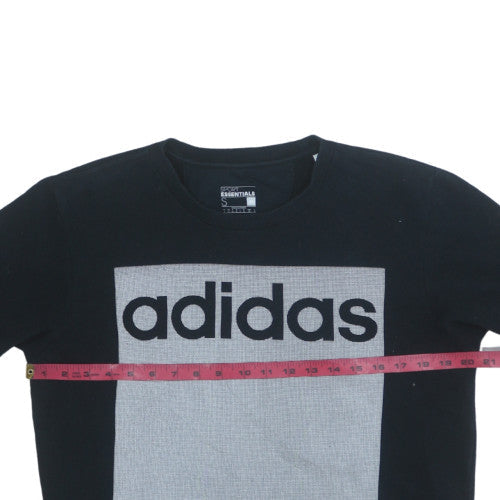 Mens UK Size S Adidas Black Pullover Sweatshirt