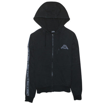 Womens UK Size 10 Kappa Black Full Zip Hoodie