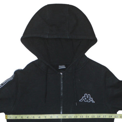 Womens UK Size 10 Kappa Black Full Zip Hoodie