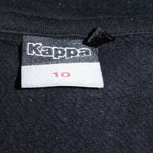Womens UK Size 10 Kappa Black Full Zip Hoodie