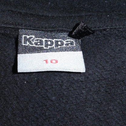 Womens UK Size 10 Kappa Black Full Zip Hoodie