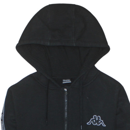Womens UK Size 10 Kappa Black Full Zip Hoodie