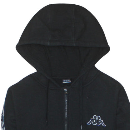 Womens UK Size 10 Kappa Black Full Zip Hoodie