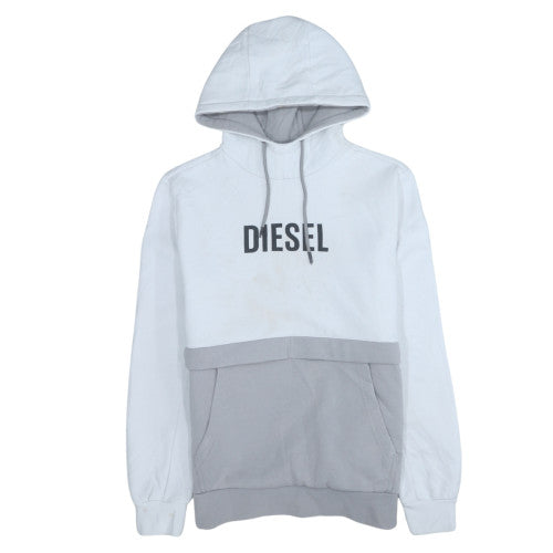 Mens UK Size M Diesel White Pullover Hoodie