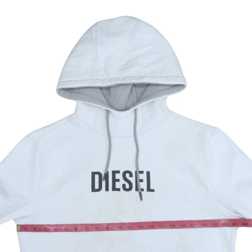Mens UK Size M Diesel White Pullover Hoodie