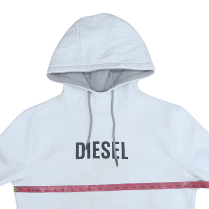 Mens UK Size M Diesel White Pullover Hoodie