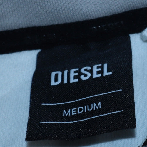 Mens UK Size M Diesel White Pullover Hoodie
