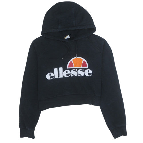 Womens UK Size M Ellesse Black Pullover Hoodie