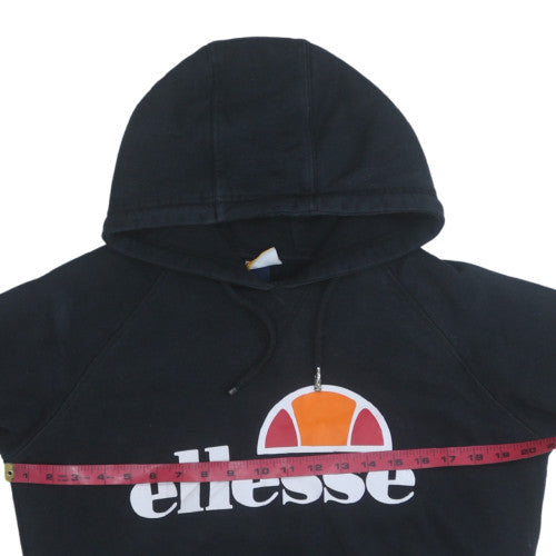 Womens UK Size M Ellesse Black Pullover Hoodie