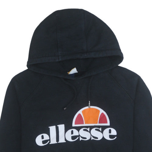 Womens UK Size M Ellesse Black Pullover Hoodie