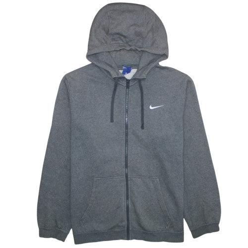 Mens UK Size L Nike Grey Full Zip Hoodie
