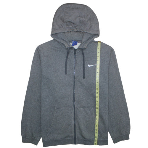 Mens UK Size L Nike Grey Full Zip Hoodie