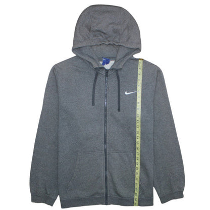 Mens UK Size L Nike Grey Full Zip Hoodie