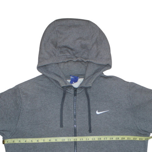 Mens UK Size L Nike Grey Full Zip Hoodie