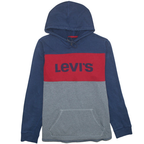Mens UK Size M Levi's Blue Pullover Hoodie