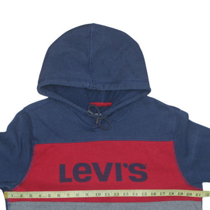 Mens UK Size M Levi's Blue Pullover Hoodie