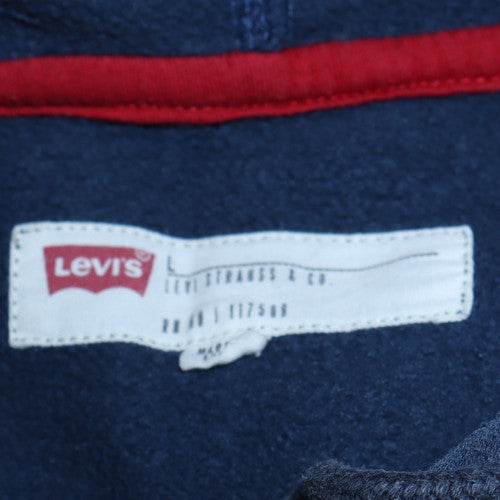 Mens UK Size M Levi's Blue Pullover Hoodie