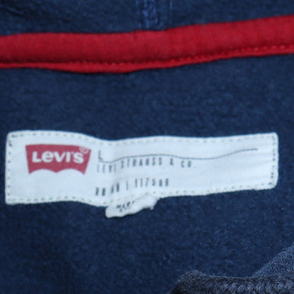 Mens UK Size M Levi's Blue Pullover Hoodie