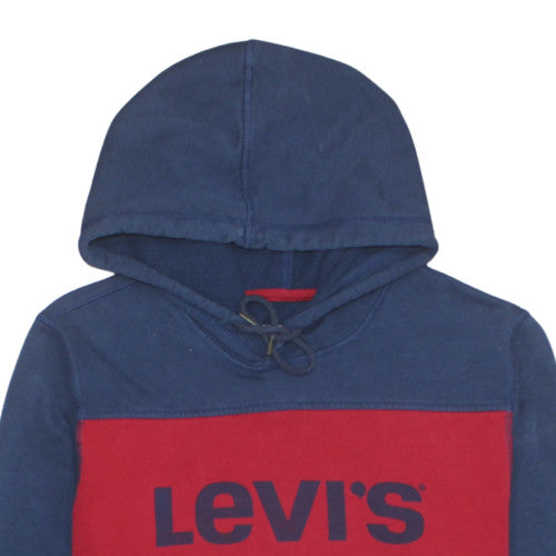 Mens UK Size M Levi's Blue Pullover Hoodie