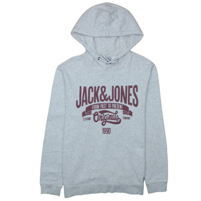 Mens UK Size L Jack & Jones Grey Pullover Hoodie
